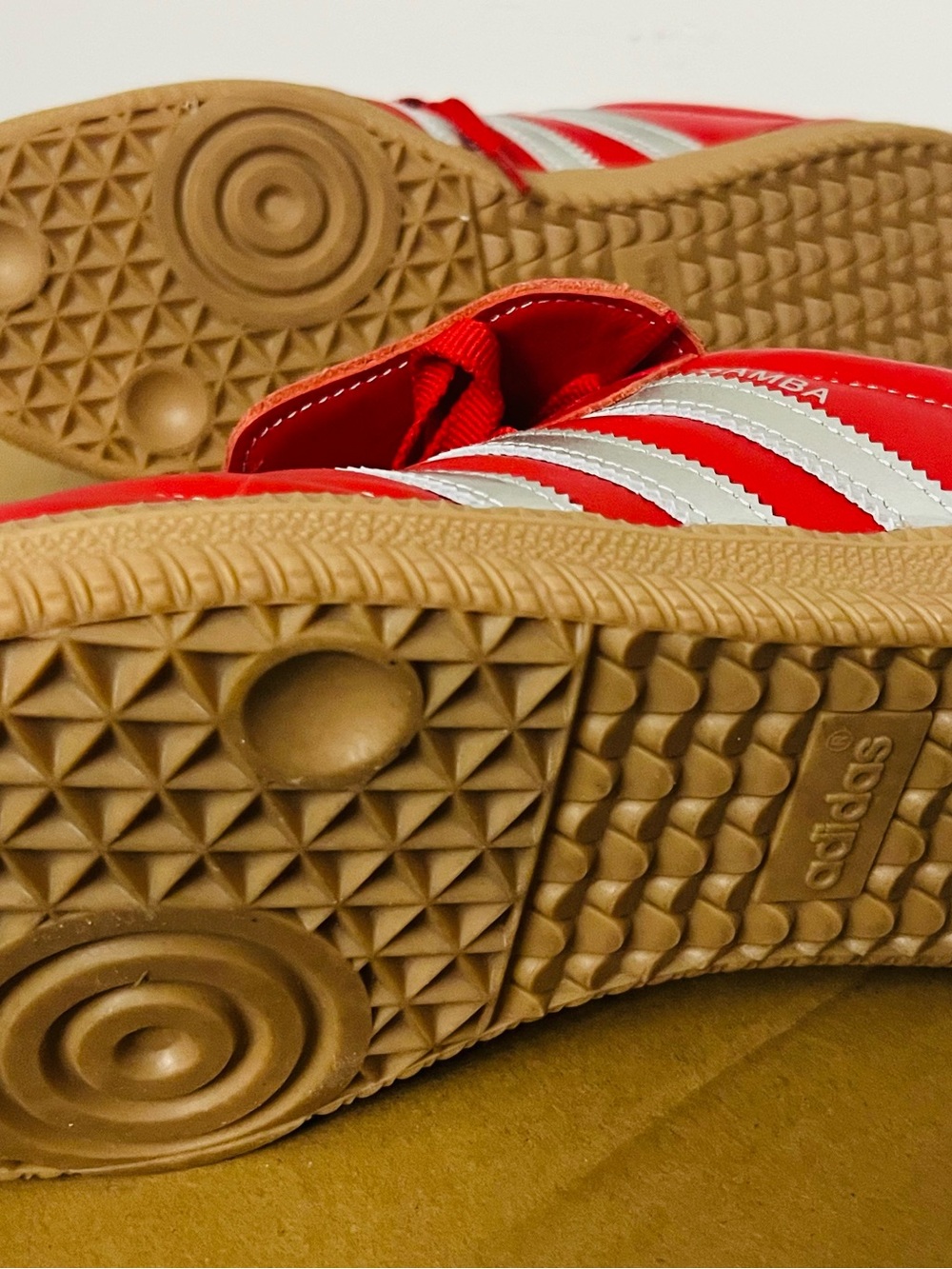 Adidas Women’s Samba Sneakers - Red/Silver - Picture 4 of 8